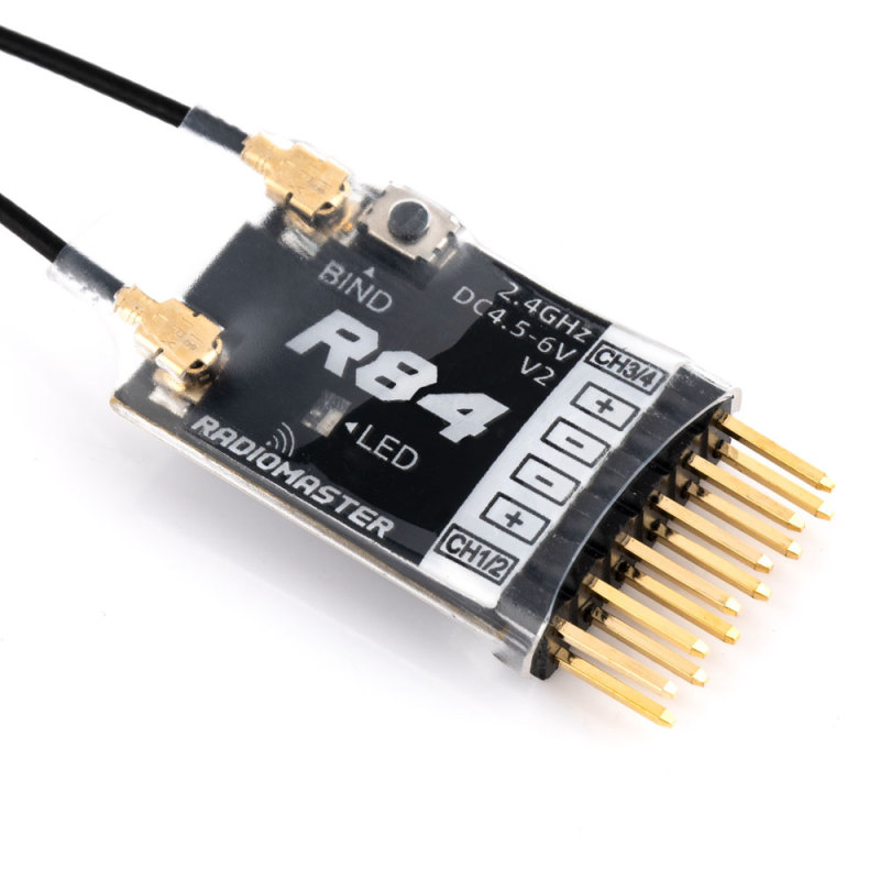 RadioMaster - R84 V2 4ch Frsky D8 / D16 and Futaba SFHSS Compatible PWM Receiver
