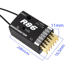 RadioMaster - R86 V2 6ch Frsky D8 / D16 and Futaba SFHSS Compatible PWM Receiver