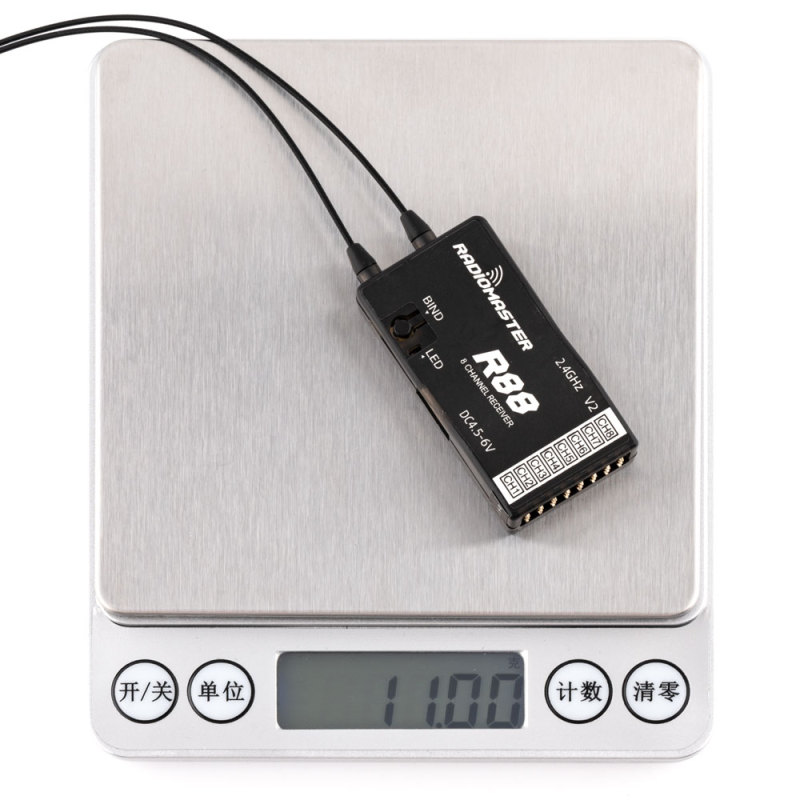RadioMaster - R88 V2 8ch Frsky D8 / D16 and Futaba SFHSS Compatible PWM / Sbus Receiver
