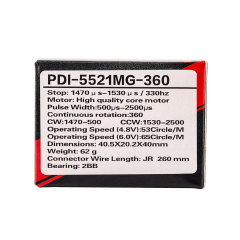 JX Servo PDI-5521MG-360° 55.6g Continuous rotation High Precision Metal Gear Digital Standard Servo for Robot