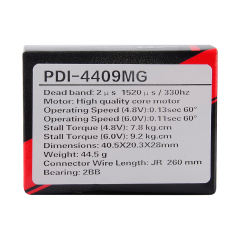 JX Servo PDI-4409MG 44.5g Coreless Metal Gear Standard Digital Servo