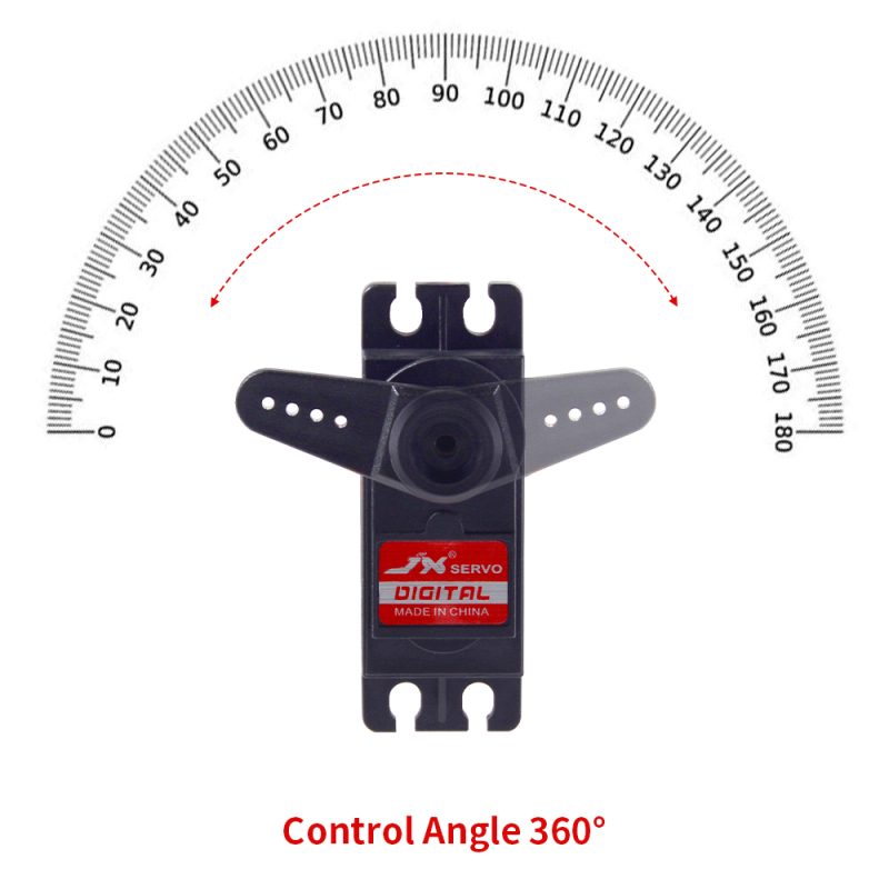JX Servo PDI-6221MG-360° 62g 360° Continuous rotation High Precision Metal Gear Digital Standard Servo for Robot