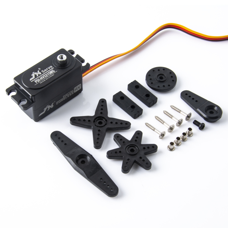 JX servo PDI-HV5215MG 15.6KG Metal Gear Aluminium Digital Coreless Short body low profile Servo