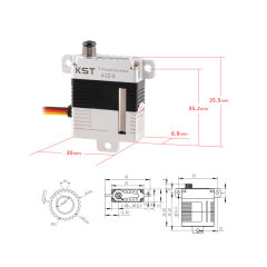 KST - A12-S Digital Metal Gear HV Glider Wing Servo 0.08s 13.76kg-cm
