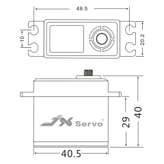 JX Servo DC6015 15kg Core Metal Gear Digital Servo