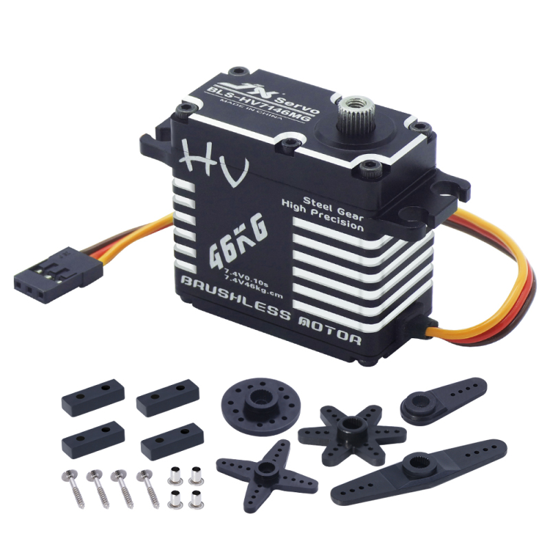 JX Servo BLS-HV7146MG 46kg Brushless High Precision Steel Gear Full CNC Digital Servo