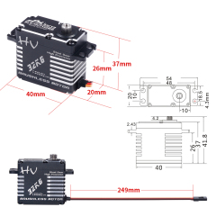JX Servo BLS-HV7132MG 32kg Brushless High Precision Steel Gear Full CNC Digital Servo