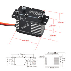 JX Servo BLS-HV7125MG 25KG Brushless High Precision Steel Gear Full CNC Digital Servo