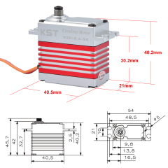 KST X20-8.4-50 45KG 180 Degree Metal Gear Brushless Digital Servo