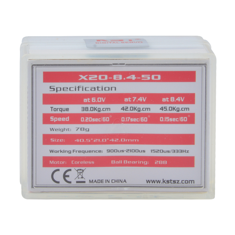 KST X20-8.4-50 45KG Metal Gear Brushless Digital Servo