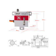 KST X10 Mini Digital Metal Gear Glider 7.5kg torque servo Motor