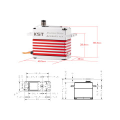 KST BLS905X 8.4V 8kg 0.035sec Standard size Brushless 550-700 tail Servo Motor