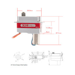 KST X08 Plus 9g Servo high voltage metal cased servo 5.3Kg 0.09s 8mm glider servo
