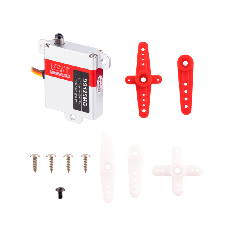 KST DS125MG 10mm high torque Metal Gear 7kg Digital Wing Servo for RC Glider Servo Motor