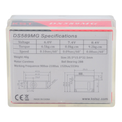 KST DS589MG 9.2kg 0.08sec Digital HV Metal Gear Servo