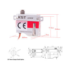 KST A06H V6.0 Micro Coreless Digital 1.4Kgf.cm 0.11sec Dual Bearing Servo for F3K Gliders