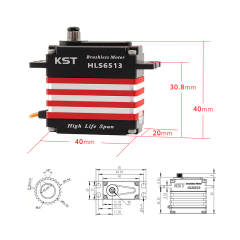 HLS6513 HV Standard 4-Pole Brushless Digital Metal Gear 6BB Servo with Contactless Hall Sensors – 70.0 Kgf.cm Torque, 0.11 sec/60° Speed for 700-800 Class RC Helicopters & Large-Scale RC Airplanes