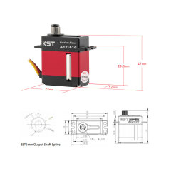 KST A12-610 V8.0 HV Mini Servo 9kg 0.10sec/60degree with Soft Start for Glider Wing