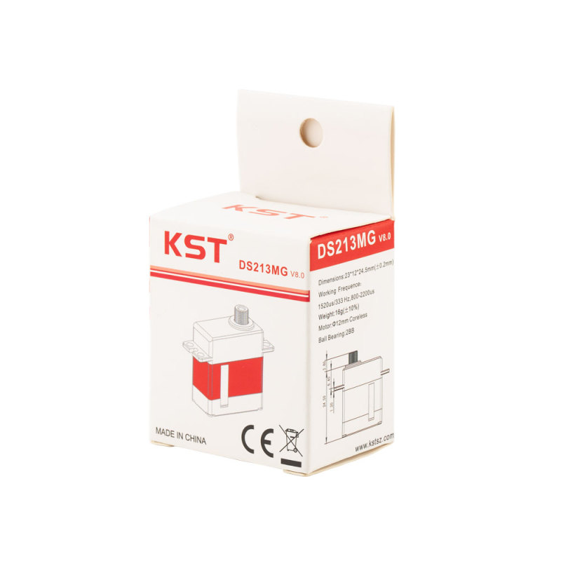 KST DS213MG V8.0 Micro Coreless 3.0Kgf.cm 0.07sec Metal Gear Digital Servo for Gliders and Small Size RC Planes