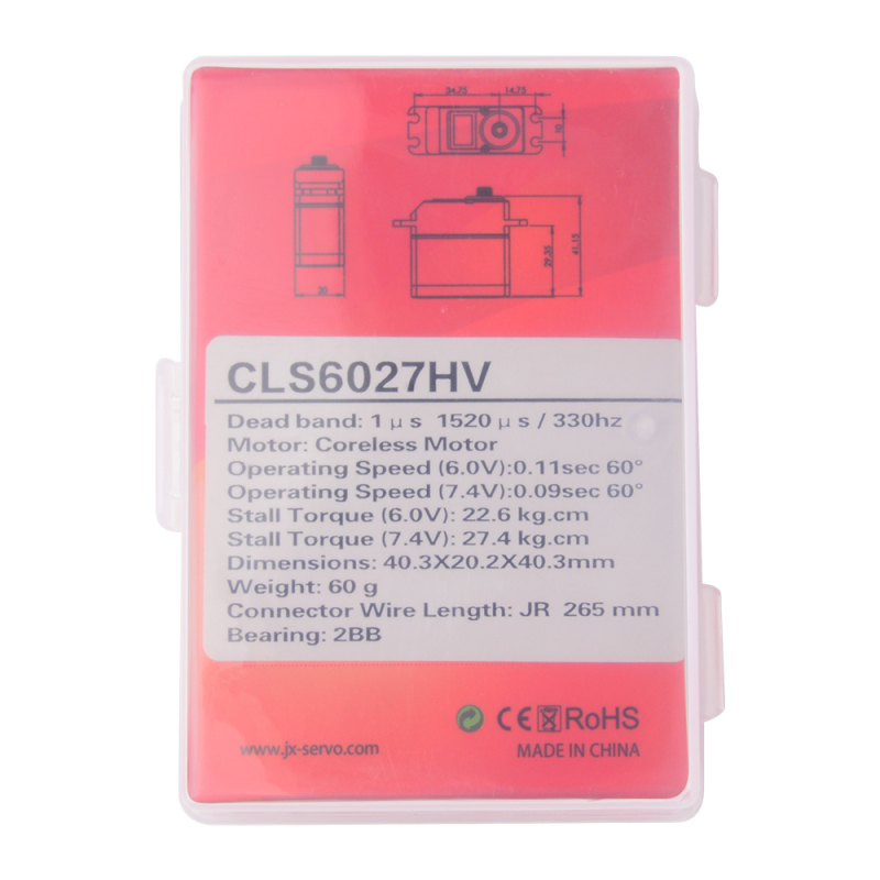JX Servo CLS6027HV 27kg Coreless Metal Gear Digital Servo