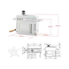A15-1812 Brushless Mini Servo 1.8N.m 0.12sec/60° for RC Gliders