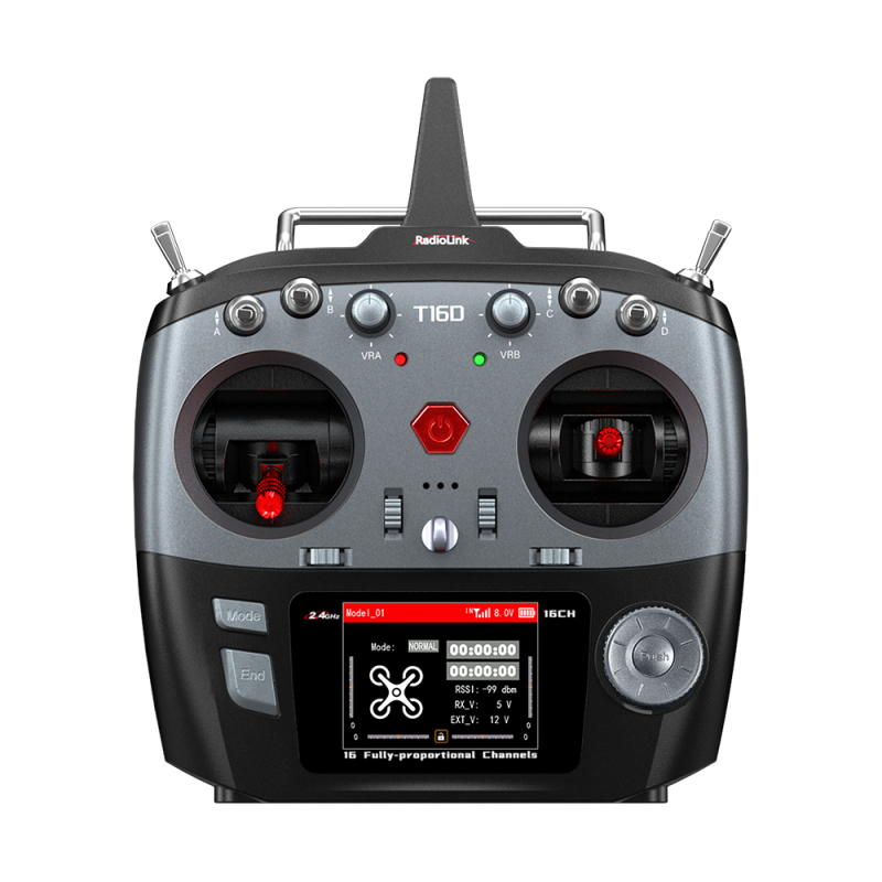 RadioLink T16D with Receiver R16F RC Remote Controller 16 Channels Transmitter Radio Controller for UAV/RC Plane/RC Car/Drone