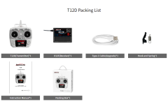 Radiolink T12D 12 Fully-proportional Channels Remote Control Radio Transmitter with Receiver R12F