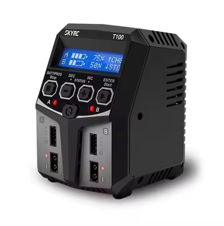 SkyRC - T100 DUAL 5A 2X50W Balance Charger for 2-4S LiPo/LiIon/LiFe/LiHV Battery