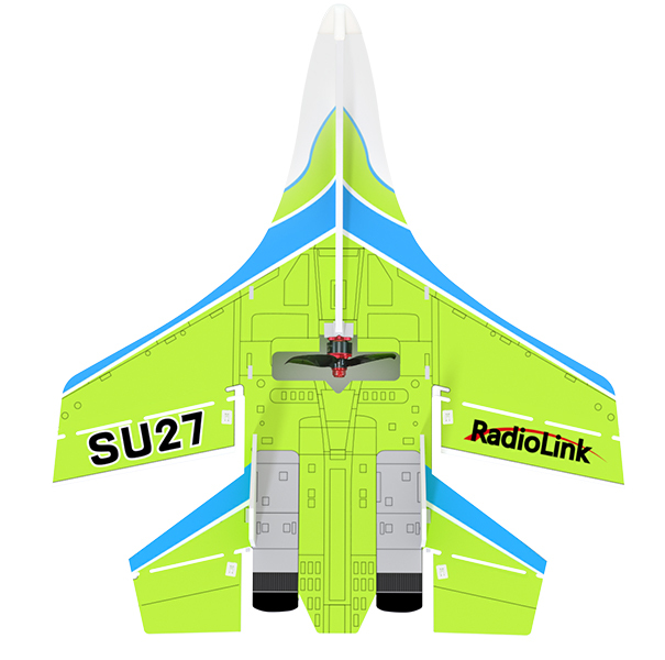 Radiolink SU27 Aircraft Fixed Wing with T8S Throttle Right Flight RC Plane Controller