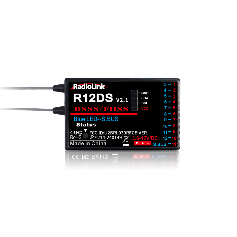 Radiolink R12DS 12 Channels PWM/SBUS&PWM Receiver for Radio AT9,AT9S,AT10,AT10II