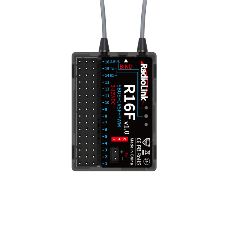 Radiolink R16F Real-time Built-In Telemetry  SBUS+CRSF+PWM 16 Channels Receiver