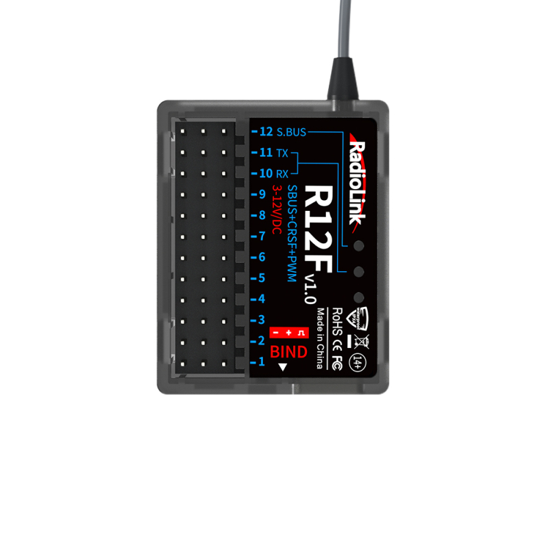 Radiolink R12F 12 Channels PWM, SBUS, CRSF Receiver