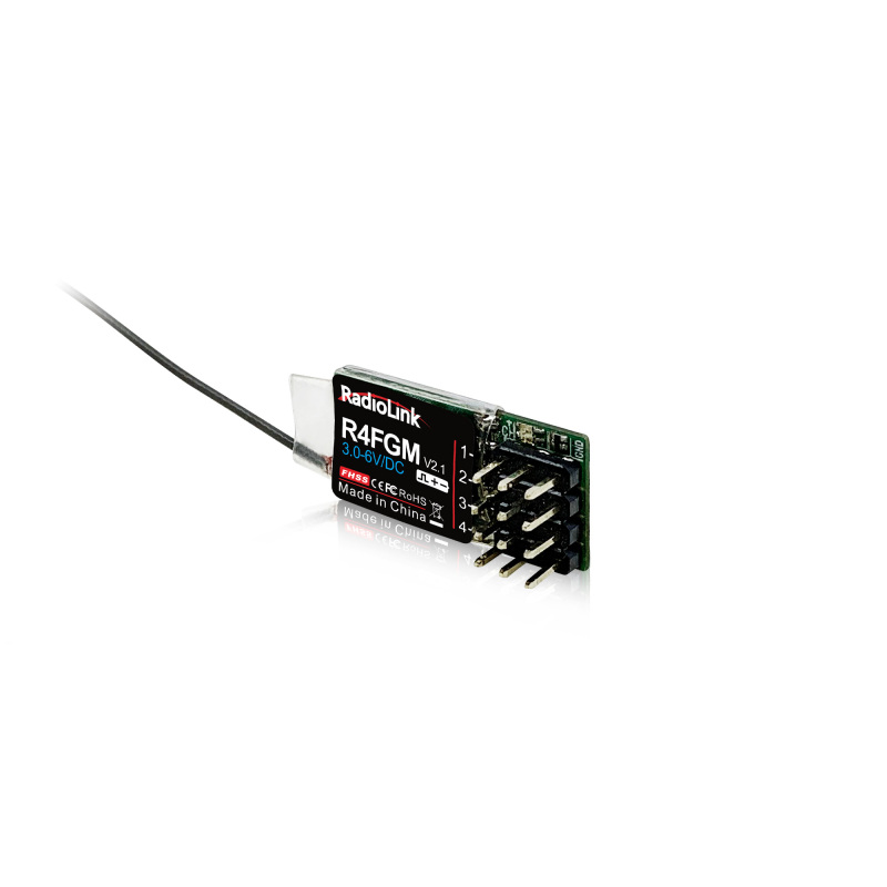 Radiolink R4FGM 3-10V Voltage Range Mini Receiver with Gyro for Mini RC Cars