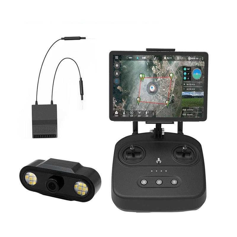 SKYDROID T10 2.4GHz 10CH FHSS Transmitter with R10/R10 Mini 10CH Receiver and Camera Support S.BUS PPM PWM Output for RC Drone (Night Camera Version)