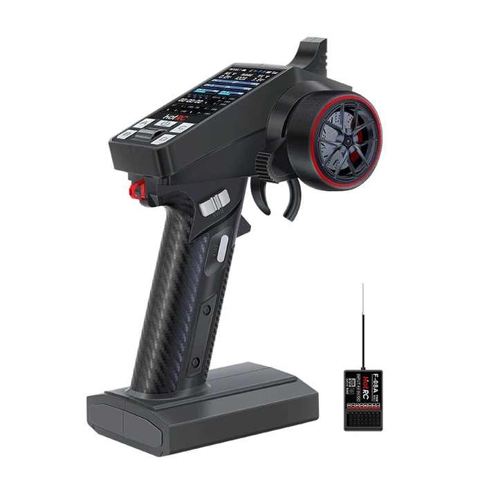 HOTRC - DS-4A Single-Handed 4CH 2.4GHz Radio Transmitter with Receiver ...
