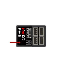 HOTRC F-04B & F-04BT 4 Channel Gyro 2.4Ghz Receiver RC Model Parts for 4 Channel Remote Controller