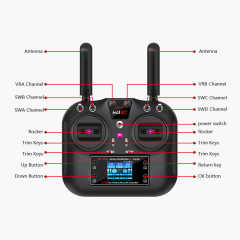 HOTRC HT-10A HT10A 2.4Ghz 10CH Remote Control F-10A F10A Receiver for RC Aircraft Vehicle Plane Drone Model Toy Parts