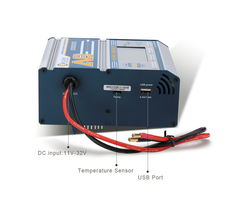 EV-Peak A8 1350W 45AMP Multi Functionn 1-8S DC Balance Battery Charger