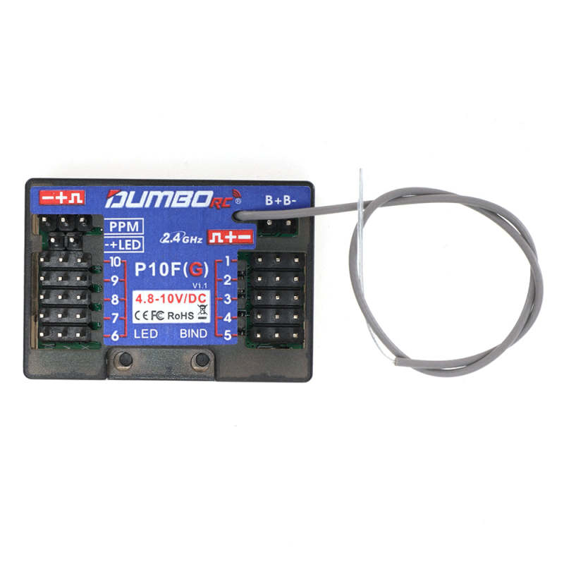 DumboRC P10FG 10 Channels 2.4GHz RC Receiver With Gyro