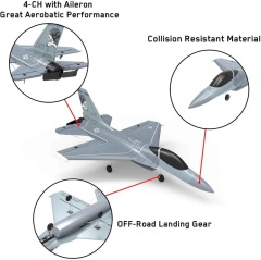 Volantex F16 761-10 Fighting Falcon Beginners RC Jet Plane w/ Gyro