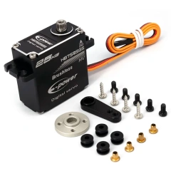 E-Power  HB7525GS High Torque Aluminum Case Metal Grear Waterproof Brushless Digital 25kg 0.04sec HV Servo for 1/8  1/10 RC Automotive Robot Aircraft