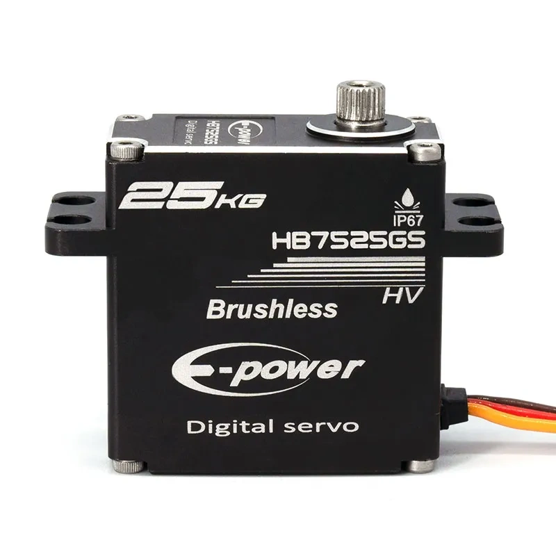E-Power  HB7525GS High Torque Aluminum Case Metal Grear Waterproof Brushless Digital 25kg 0.04sec HV Servo for 1/8  1/10 RC Automotive Robot Aircraft