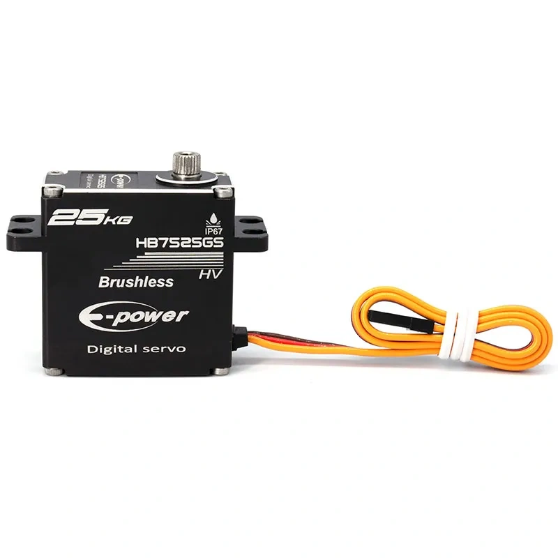 E-Power  HB7525GS High Torque Aluminum Case Metal Grear Waterproof Brushless Digital 25kg 0.04sec HV Servo for 1/8  1/10 RC Automotive Robot Aircraft