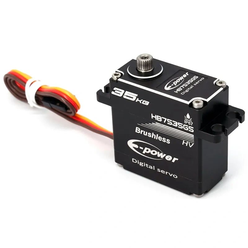 E-Power  HB7535GS Aluminum Case Metal Grear Waterproof Brushless Digital 35kg 0.07sec HV Servo for 1/8 1/10 RC Model Cars