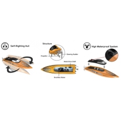 VolantexRC Vector SR80 Pro Super High Speed Auto Roll Back Function and All Metal Hardware RC Boat ARTR W/O battery and charger