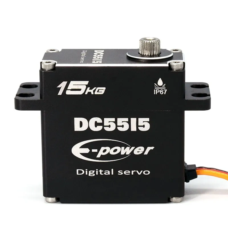 E-Power  DC5515 Waterproof Aluminum Case Metal Grear Digital 15.2kg 0.11sec HV Servo 180°/270° for Robotic DIY RC car