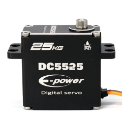 E-Power  DC5525  Aluminum Case Metal Grear Waterproof Digital 25.9kg 0.16sec HV Servo 180°/270° for 1:8 RC Car TRX4 Crawler Airplabe Boat Robot