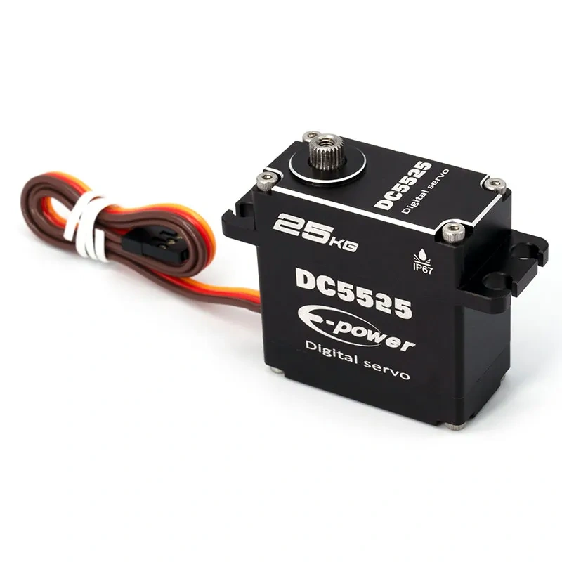 E-Power  DC5525  Aluminum Case Metal Grear Waterproof Digital 25.9kg 0.16sec HV Servo 180°/270° for 1:8 RC Car TRX4 Crawler Airplabe Boat Robot