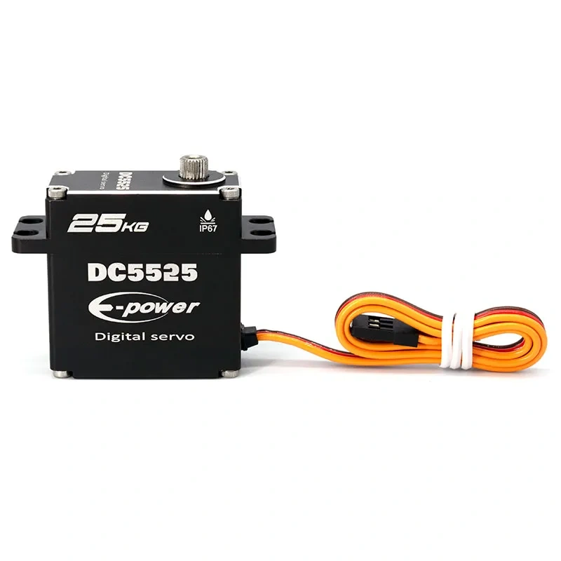 E-Power  DC5525  Aluminum Case Metal Grear Waterproof Digital 25.9kg 0.16sec HV Servo 180°/270° for 1:8 RC Car TRX4 Crawler Airplabe Boat Robot
