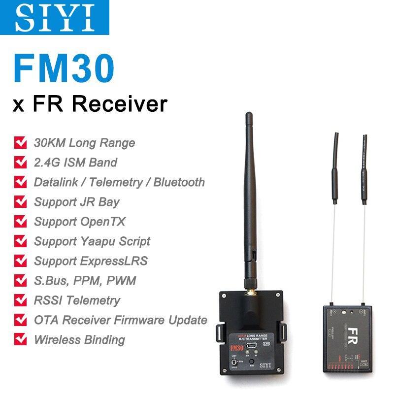 SIYI FM30 Transmitter Datalink Telemetry Bluetooth Mini Receiver OpenTX ExpressLRS Radio Module for Racing Drones 2.4G 30KM RC Plane